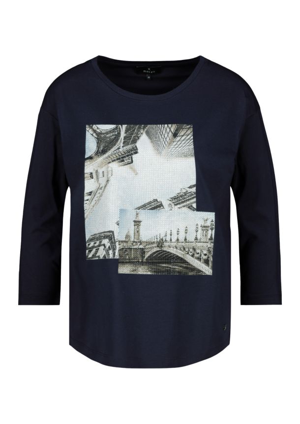 Camiseta manga larga azul 